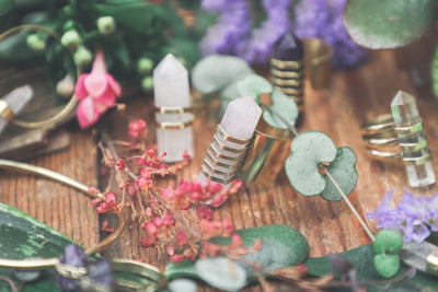 Rose Quartz Adjustable Scepter Ring - ForageDesign