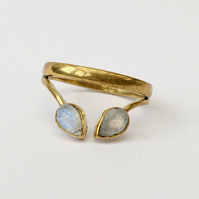 Moonstone Point Ring - ForageDesign