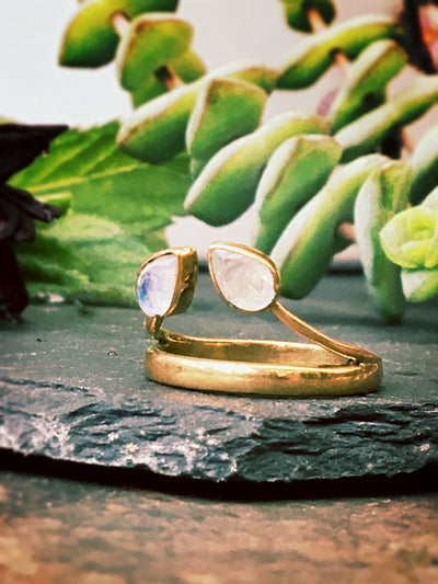 Moonstone Point Ring - ForageDesign