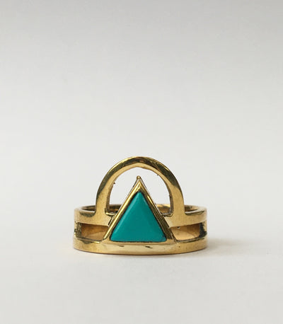 Tonje Prism Ring - Turquoise
