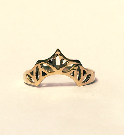 Kende Ring in Ornate Brass - ForageDesign