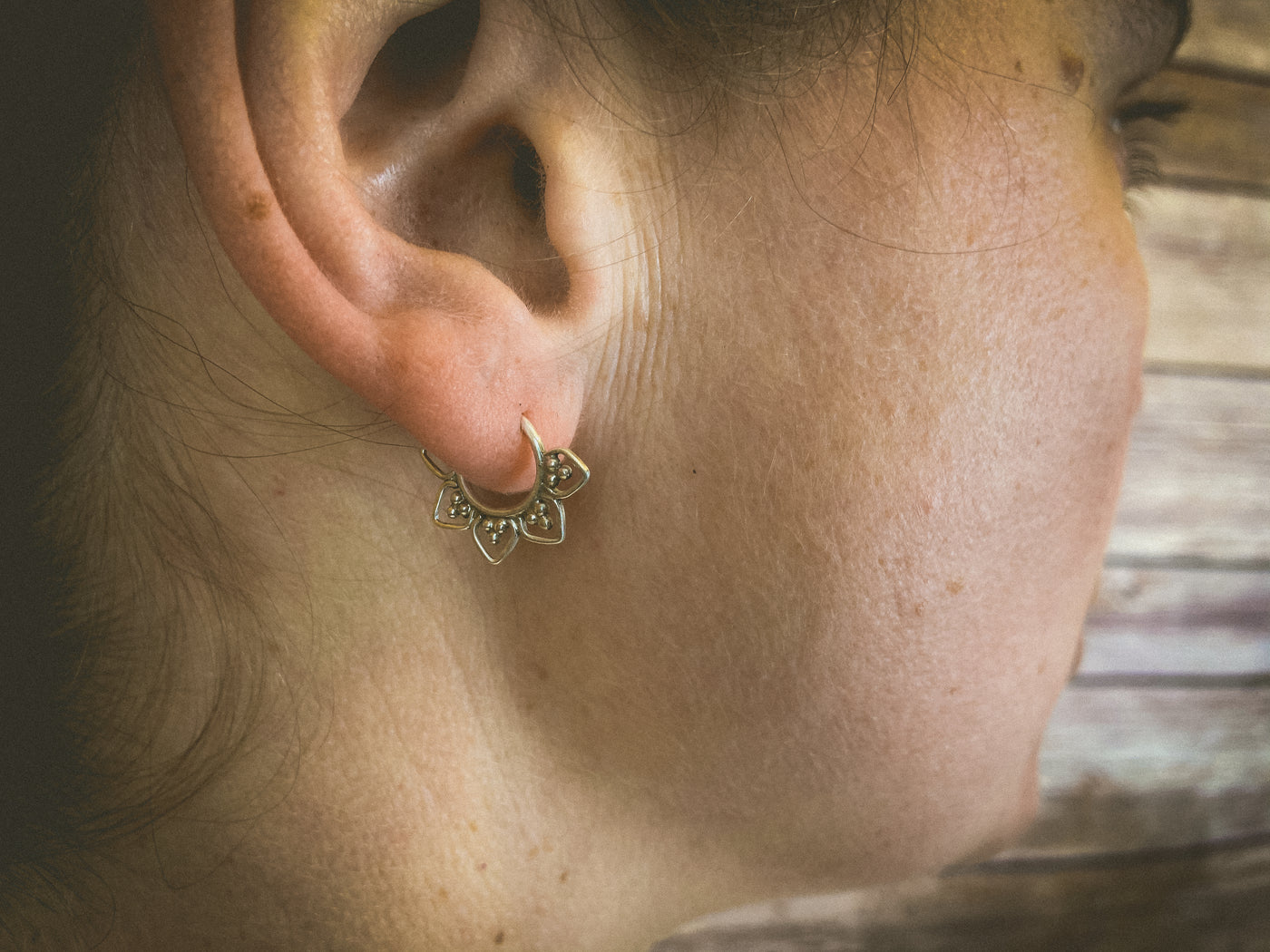 Lotus Hoop Earrings - ForageDesign