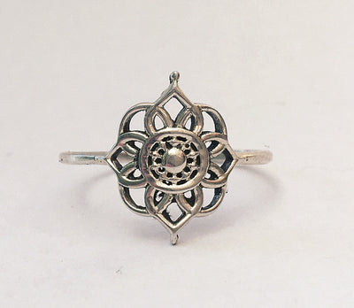 Silver Mandala Ring - ForageDesign