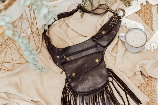LeatherTasselBeltBlackforagede  display picture 3