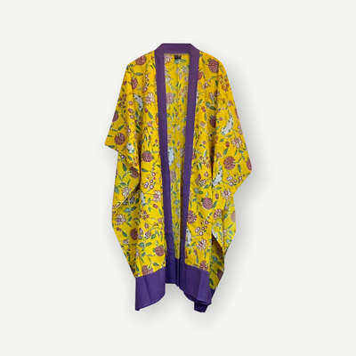 Longline Cotton Coverup - Yellow - ForageDesign