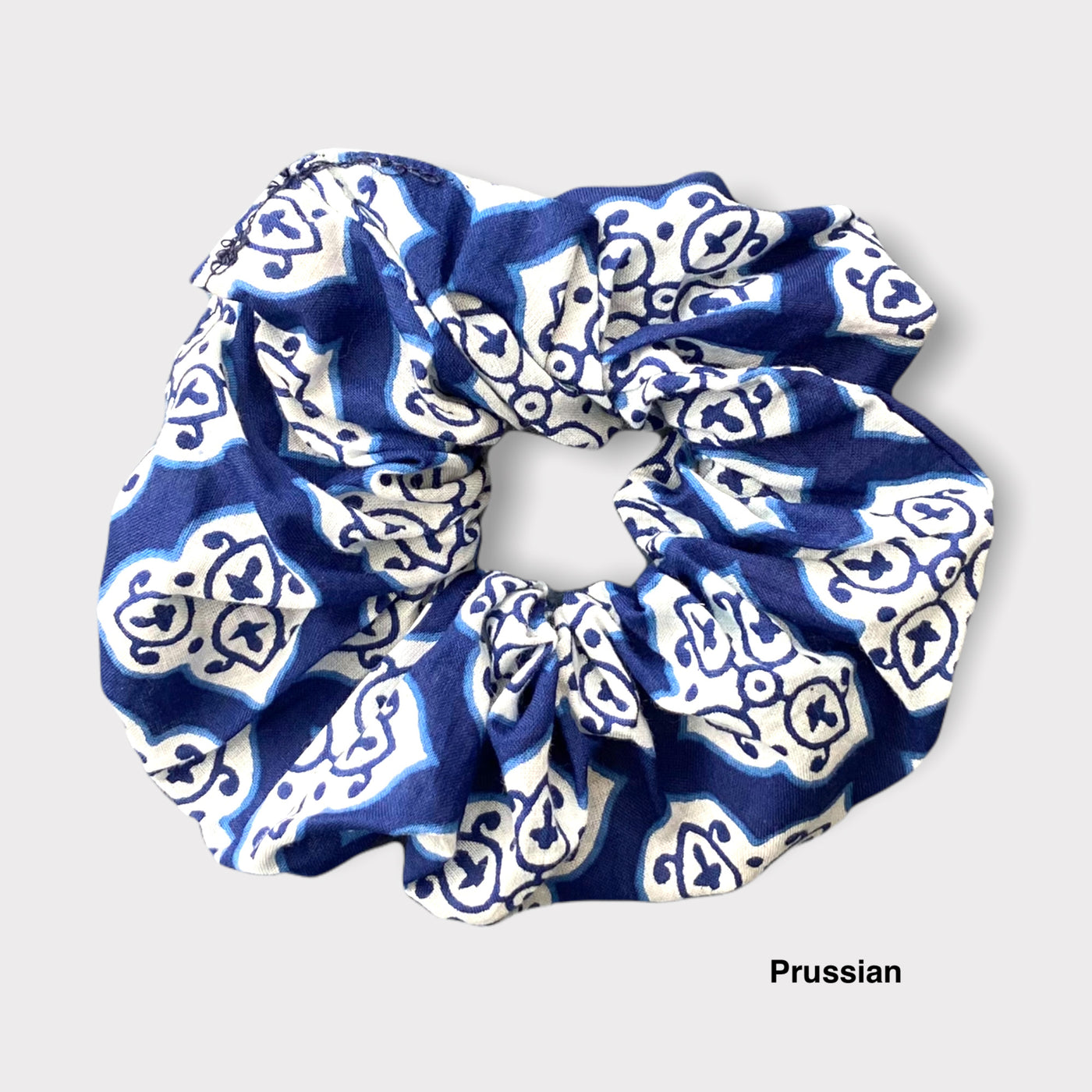 Block Print Cotton Scrunchie - ForageDesign