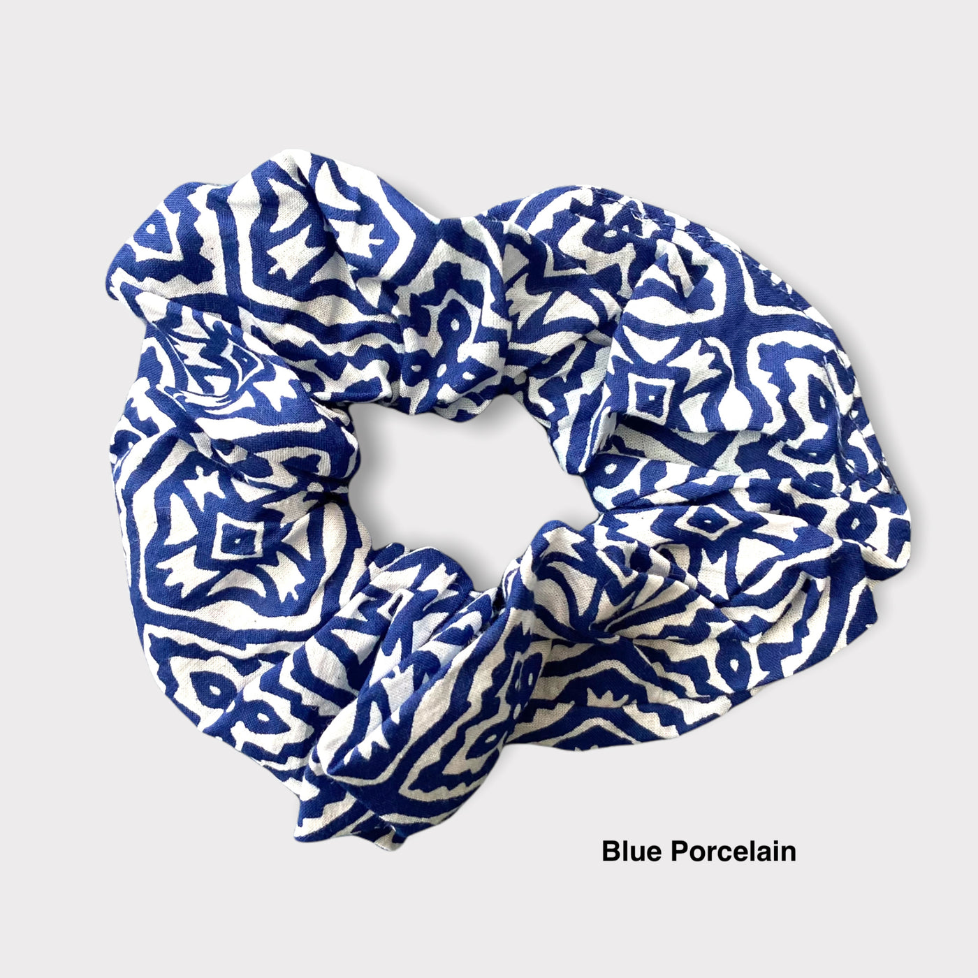 Block Print Cotton Scrunchie - ForageDesign