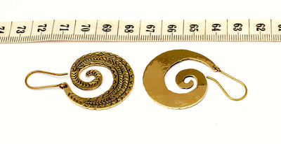 Spiral Wave Earrings - ForageDesign