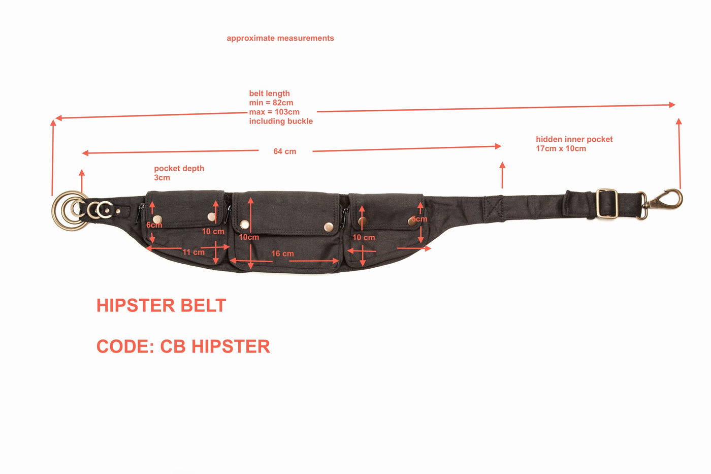 Canvas Hipster Belt - ForageDesign