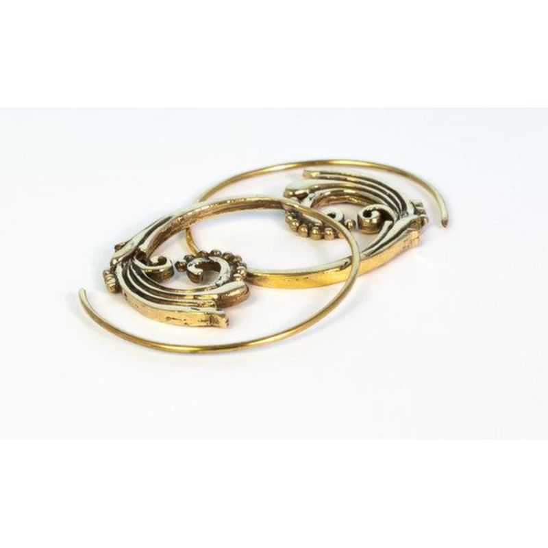 Botanical Spiral Earrings - ForageDesign