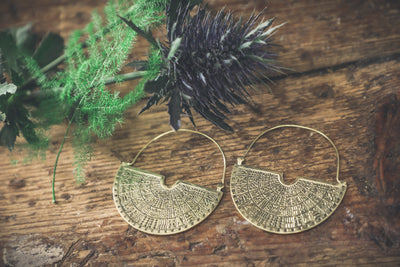 Brass Disk Earrings - ForageDesign