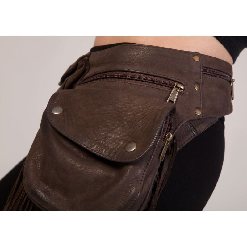 BROWN LEATHER HIP BAG, For UNISEX, Zipper at Rs 981/piece in Kolkata | ID:  2850507915348