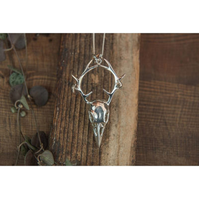 Silver Crowhorn Pendant - ForageDesign