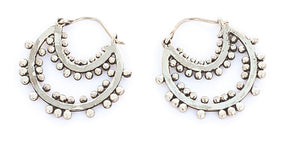 Silver Khaleesi Hoops - ForageDesign